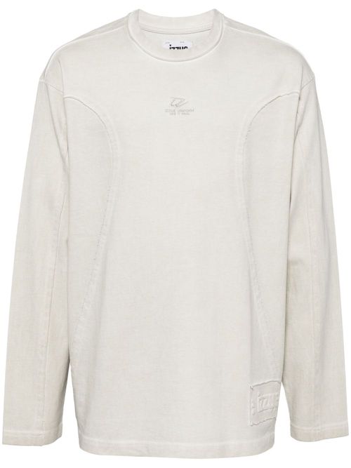 Embroidered logo shirt - Neutrals