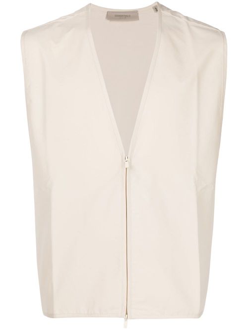 Barn zip-up vest - Neutrals