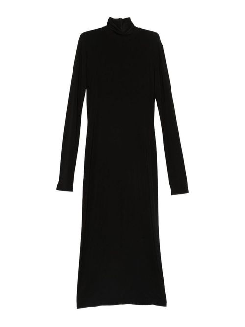 Turtle-Neck Midi Dress
