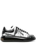 Abstract-print translucent-sole sneakers - White
