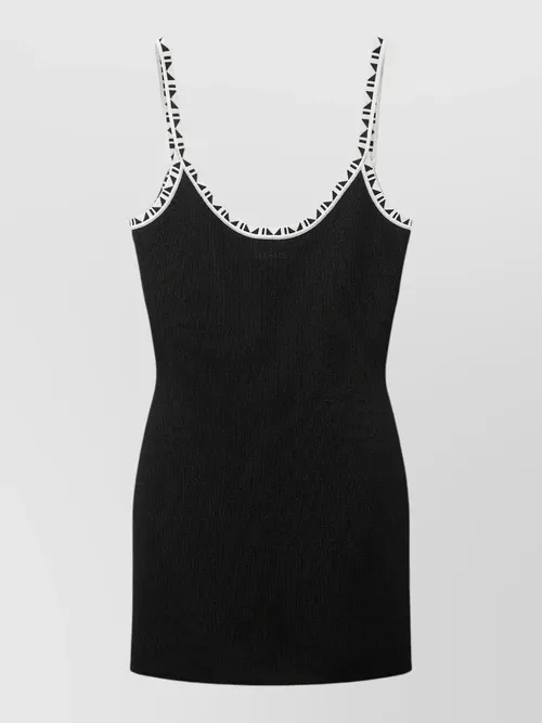 Versace - stretch viscose mini dress jacquard tri
