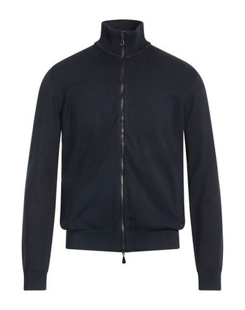 Man Cardigan Navy Size 38 Cotton