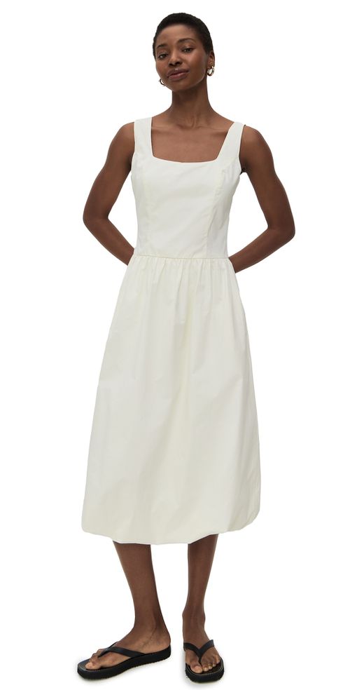 Bubble Hem Dress Cream