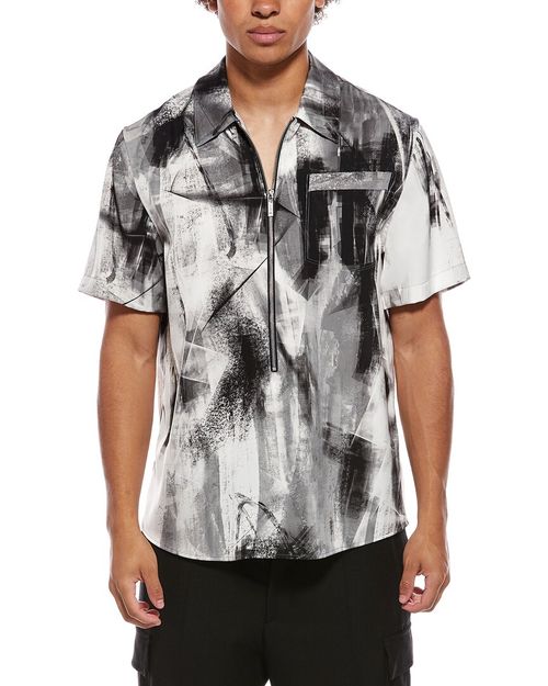 1/2-Zip Print Shirt