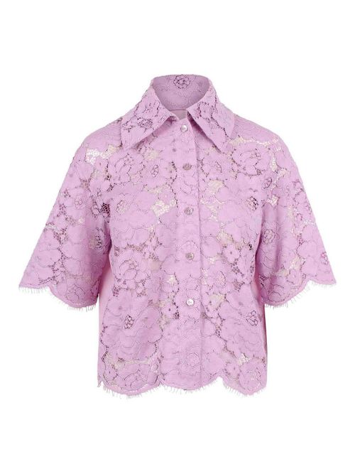 Floral embroidered shirt