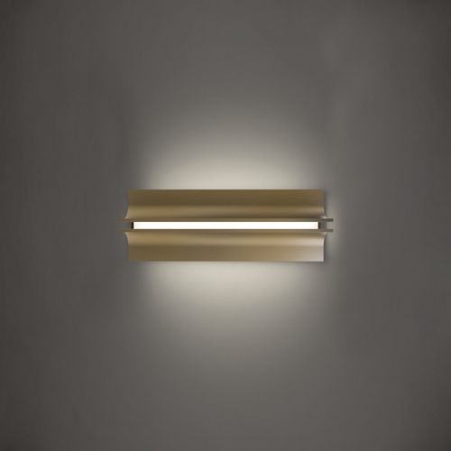 Aged Brass LED Wall Sconce from the Strait Collection