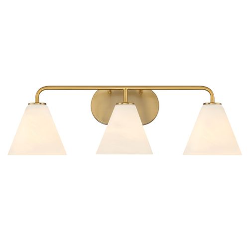 Warm Brass Three Light Bathroom Vanity from the Blair Collection