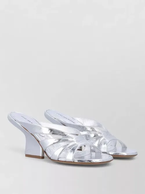 Dries Van Noten - leather block heel mule