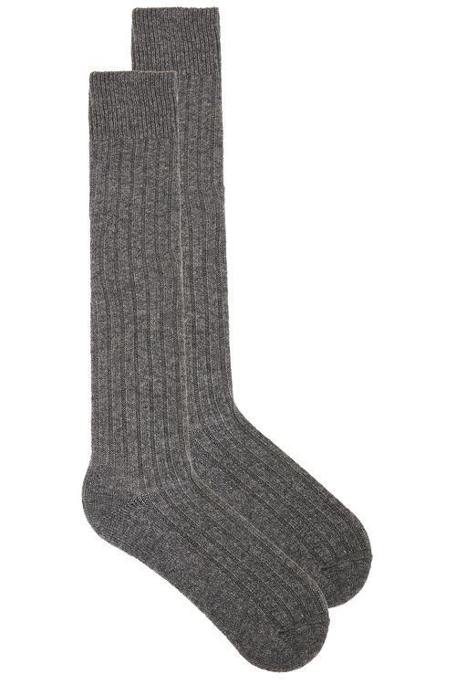 SWEDISH STOCKINGS Bodil Chunky Knee High Socks in Grey - Grey. 39-41 also