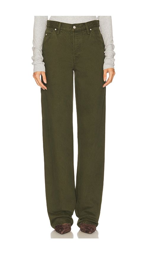 GRLFRND Bella Low Rise Boyfriend Utility in Olive.  32. Also in 23, 24, 25, 26, 27, 28, 29