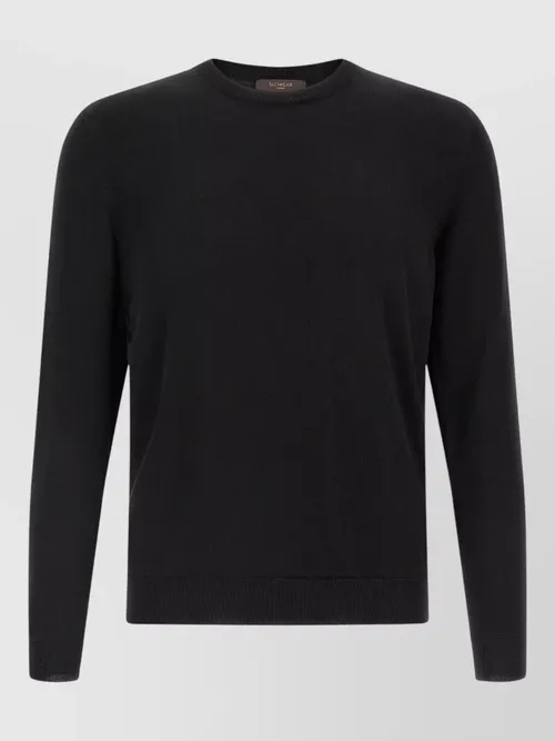 Zanone - cotton knit sweater long sleeves ribbed finishe