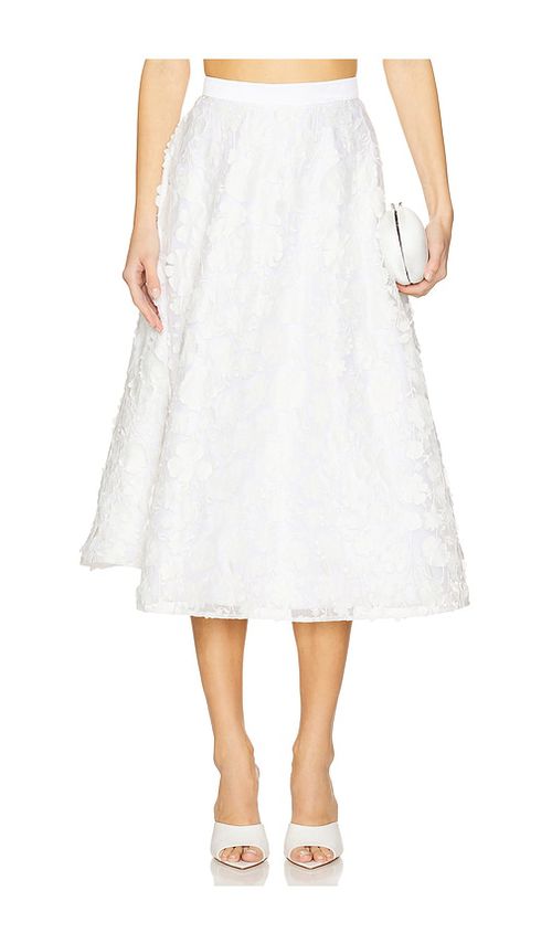 Mariandree Gaitan Zoe Midi Skirt in White.  XS. Also in L