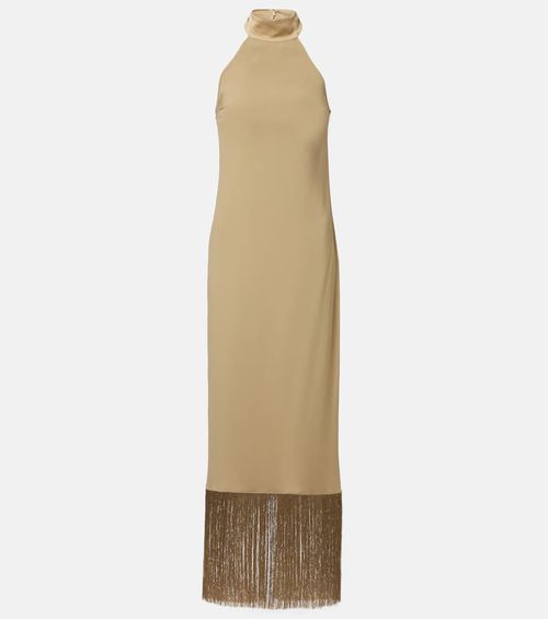Berlin fringed crêpe cady gown