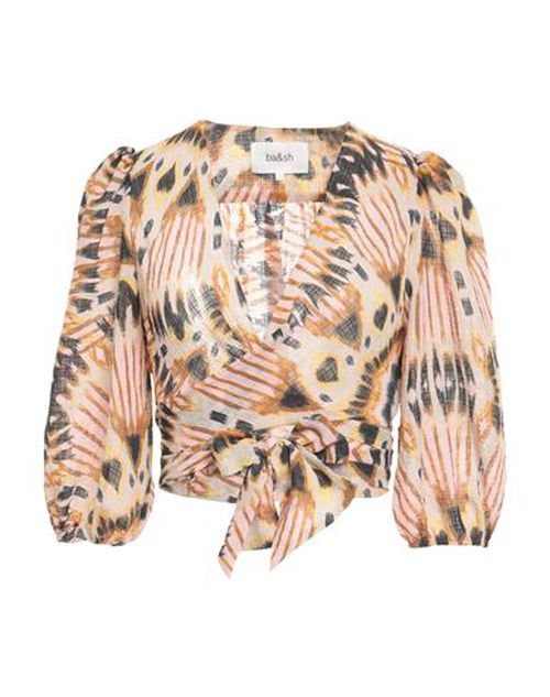Woman Wrap cardigans Sand Size 3 Polyester, Elastane