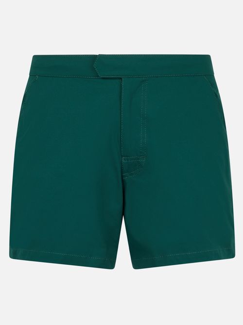 Man Short-Length British Green Swim Shorts Master Swimshort - Men
