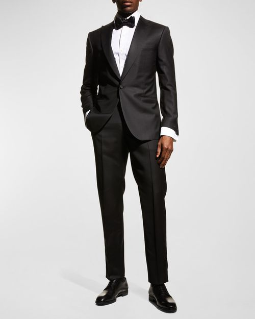 Men's Solid Peak-Lapel Tuxedo