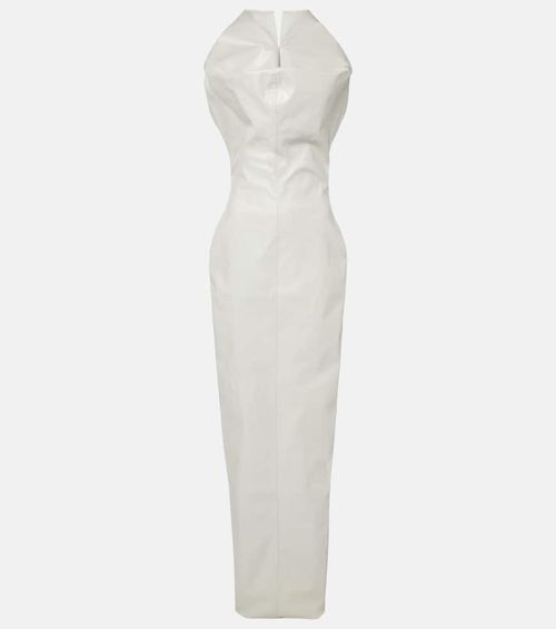 Coated canvas gown