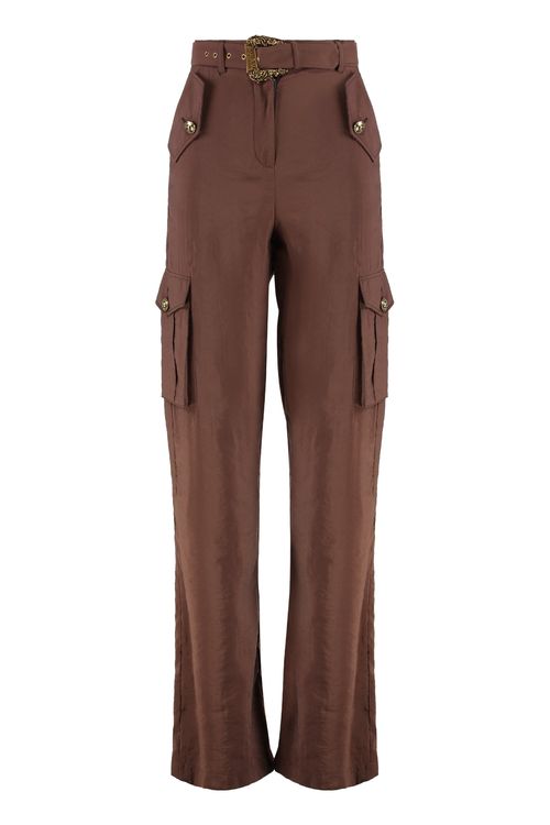 Women's Embellished-Button Cargo Trousers