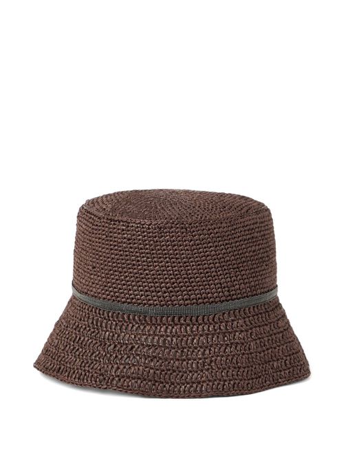 Monili-chain bucket hat - Brown