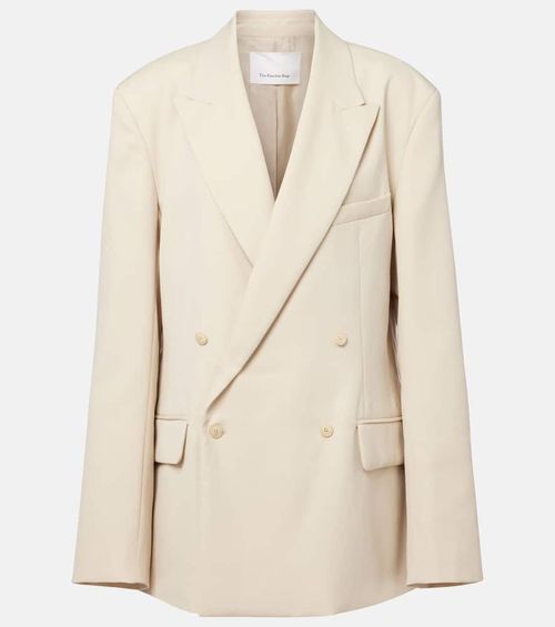Newark double-breasted cotton blazer