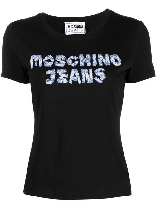 Logo-print cotton T-shirt - Black