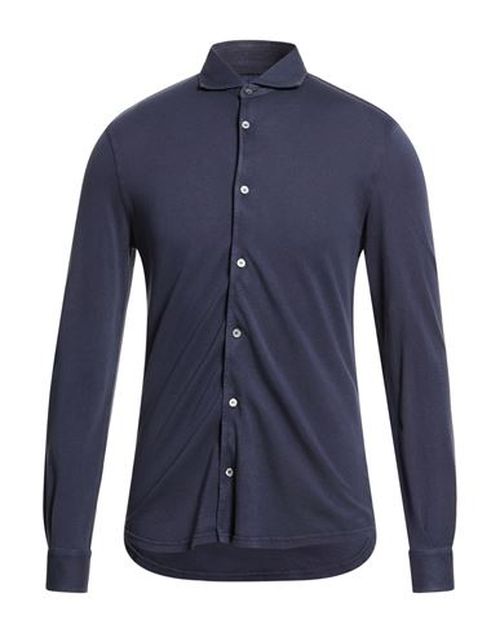 Man Shirt Navy Size 44 Cotton