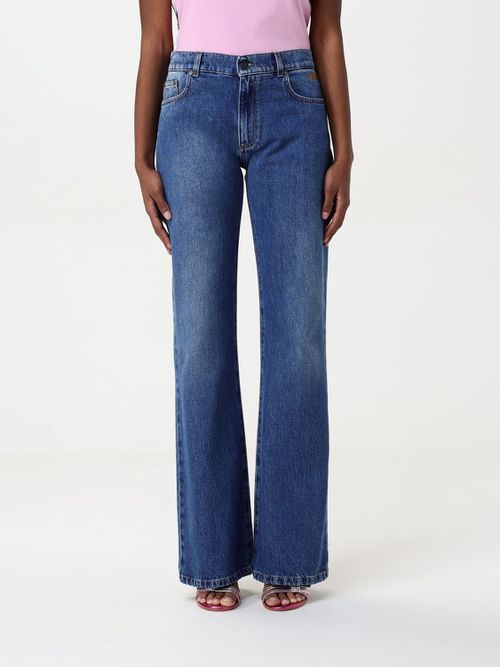 Jeans MSGM Woman color Denim
