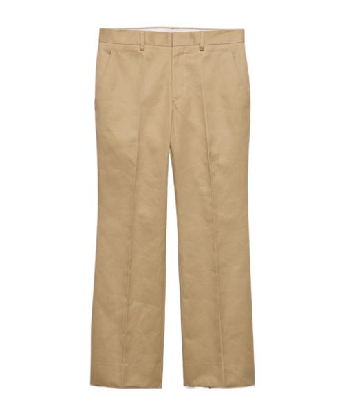 Trumpet flare cotton trousers