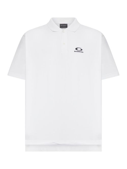 COTTON PIQUE POLO SHIRT WITH SPORT ICON LOGO - Balenciaga - Man