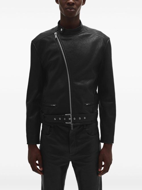 Ann Demeulemeester leather jacket - Black