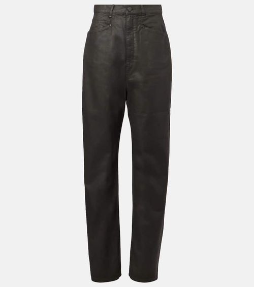 High-rise cotton wide-leg pants