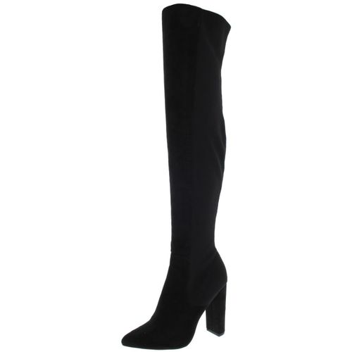 Essence Womens Ribbed Thigh-High Boots