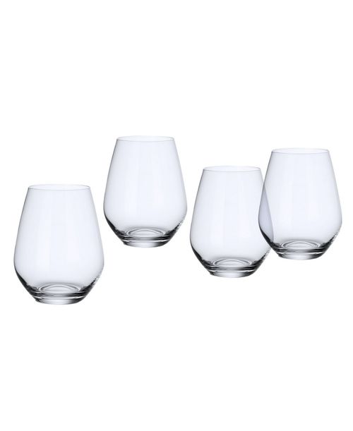 Ovid Stemless Tumbler Glass, Set of 4 - Clear