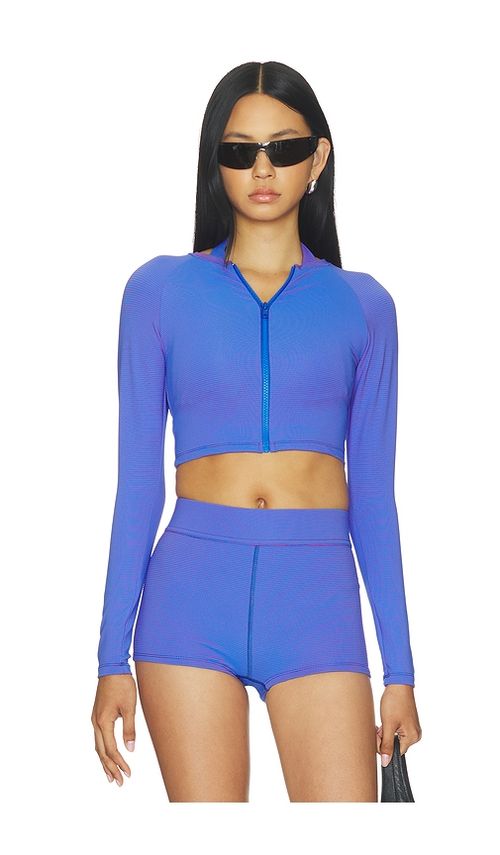 POST SWIM X The Chemo Club Melanie Rashguard in Blue. - XS also in L, M