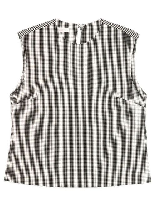 Edith Gingham-Pattern Sleeveless Top