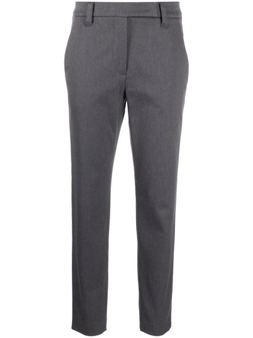 Grey Long cotton trousers