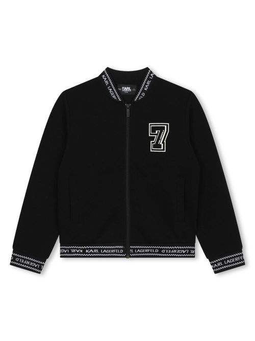 Logo-print bomber jacket - Black