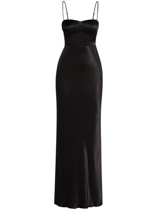 La Lune satin-finish gown - Black