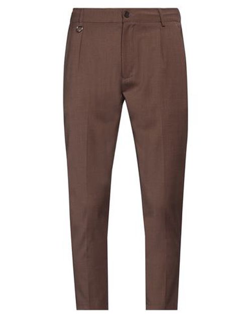 Man Pants Chocolate brown Size 30 Polyester, Wool, Elastane