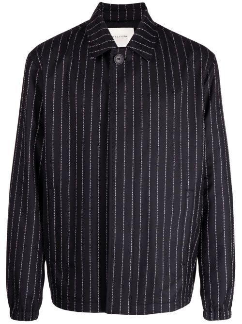 Logo-stripe virgin-wool jacket - Black