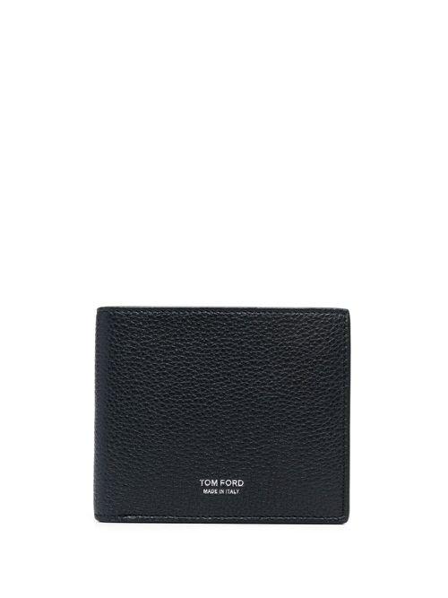 Logo-debossed leather wallet - Blue