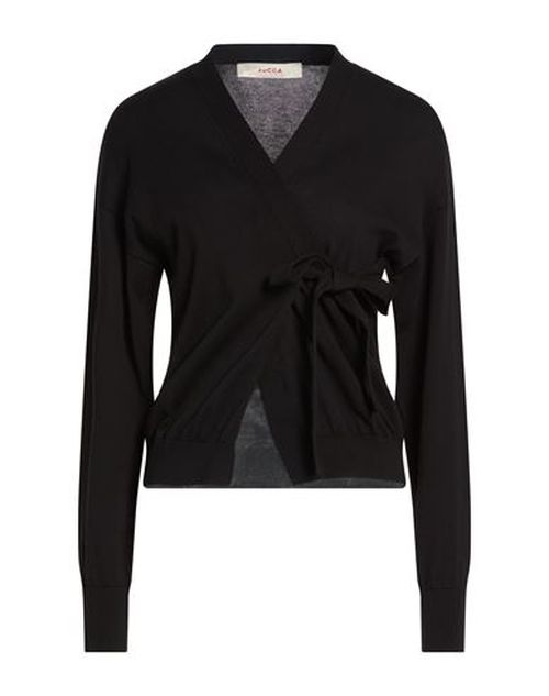 Woman Wrap cardigans Black Size M Cotton