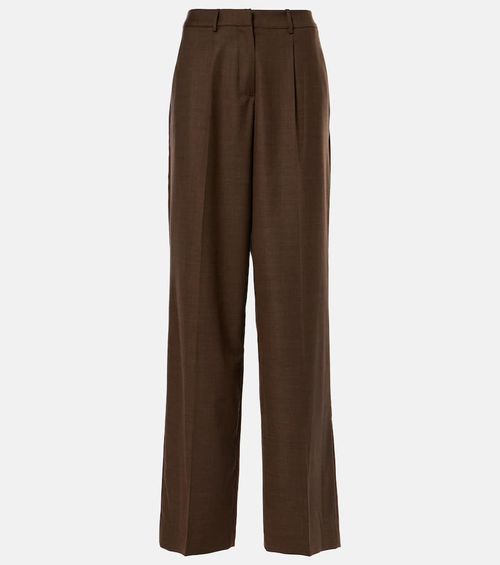 Wool wide-leg pants