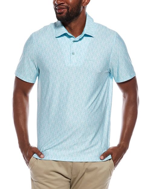 Watercolor Geo Tech Jersey Sports Fit Polo Shirt