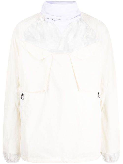 Pullover funnel-neck jacket - White