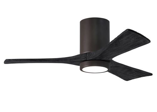 Irene 6-Speed " Ceiling Fan w/ Integrated Light Kit in Textured Bronze with Matte Black blade