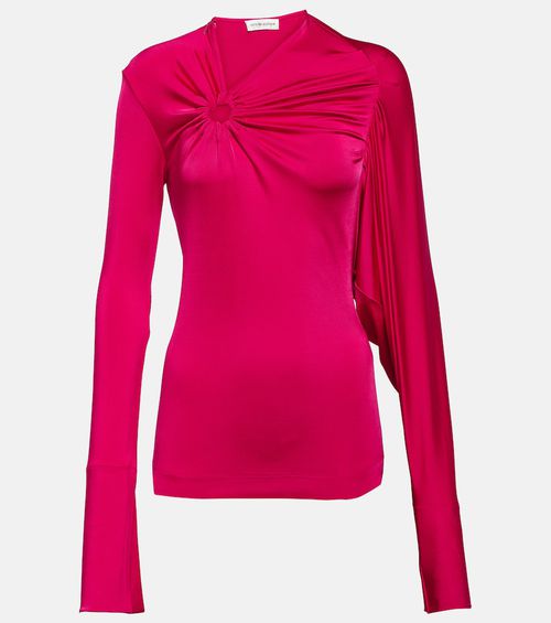 Gathered jersey top