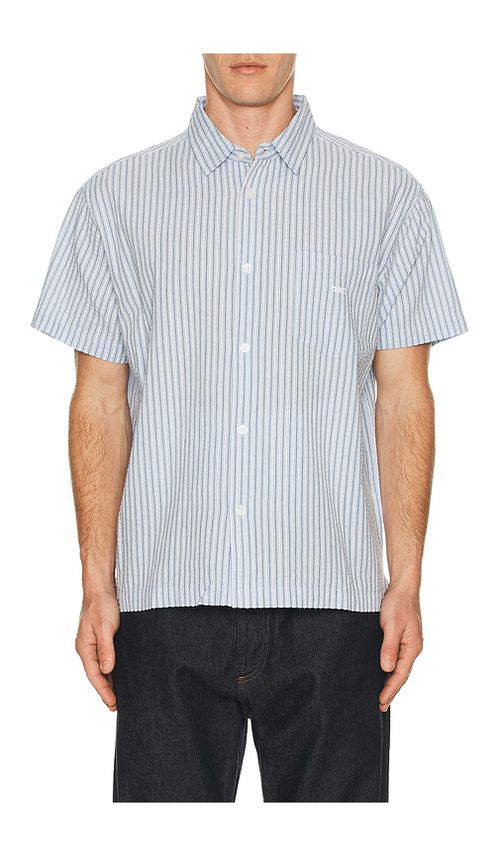 Obey Alan Woven Shirt in Baby Blue. L. Also in M, S, XL/1X