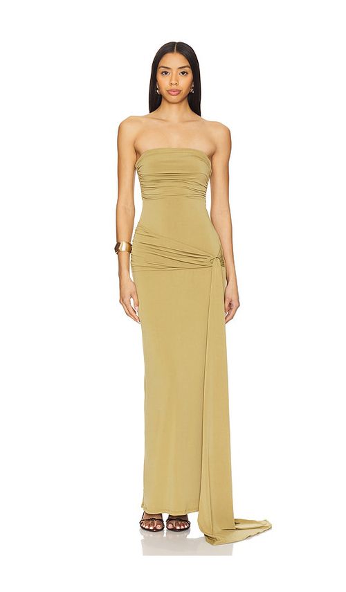 Lovers and Friends Adley Gown in Olive. - S also in XXS, XS, M