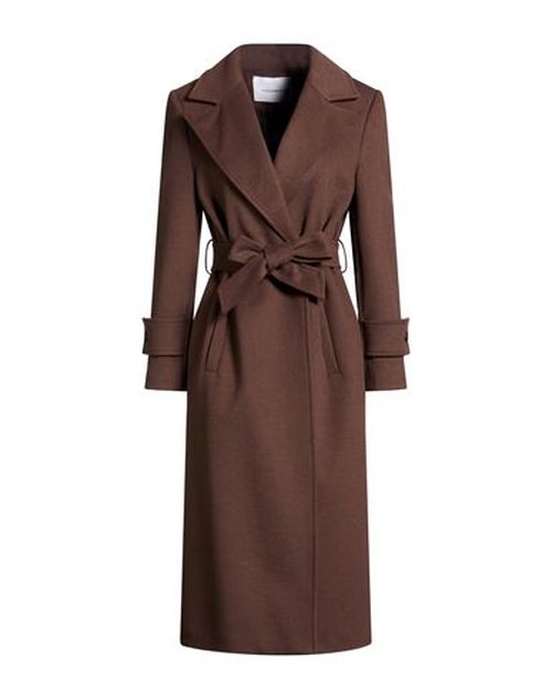 Woman Coat Dark brown Size M Polyester, Viscose